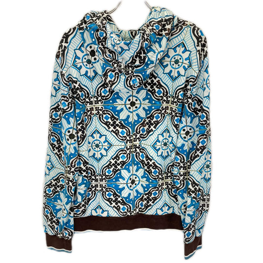 DOLCE&GABBANA Blue All-Over Majolica Cotton Hoodie Size 50