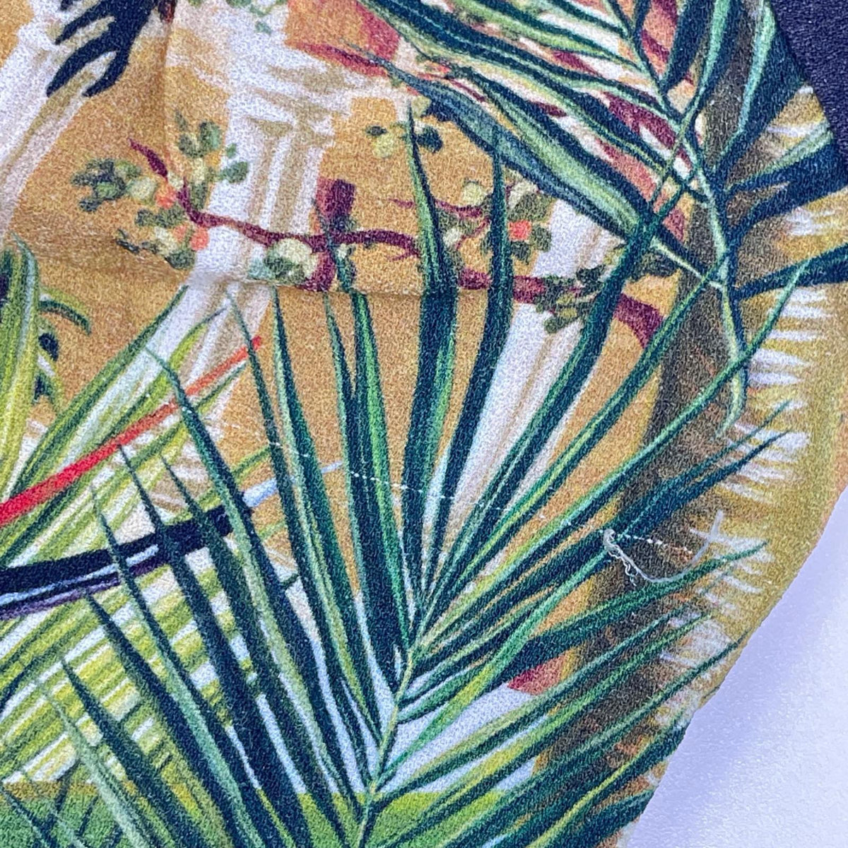 DOLCE&GABBANA Tropical King & Orchid Rayon Hoodie Size XL