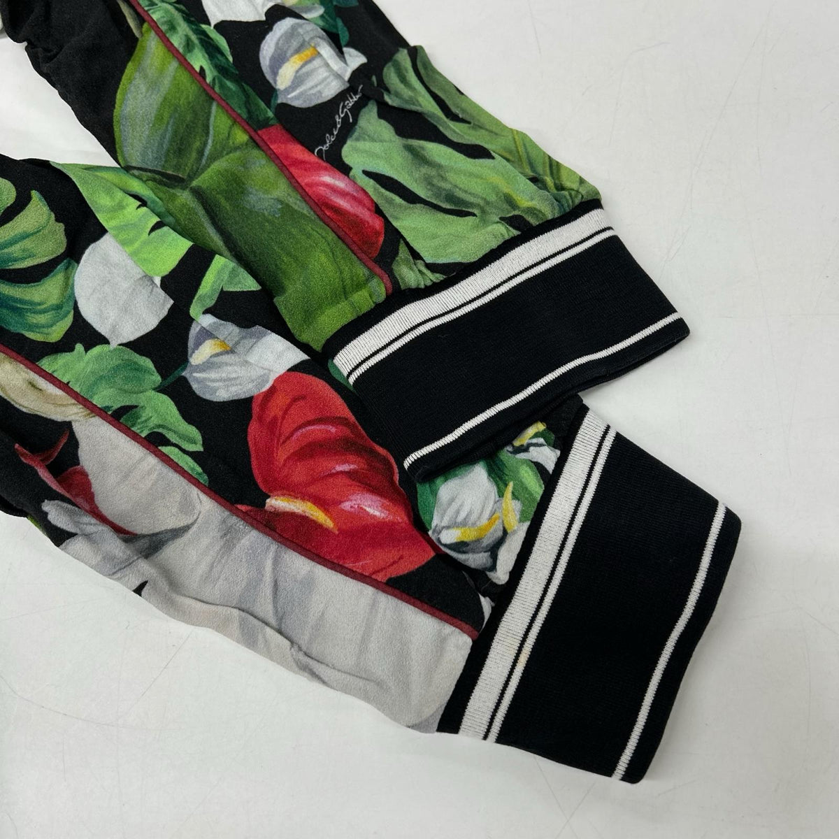 DOLCE&GABBANA Tropical King & Orchid Rayon Hoodie Size XL