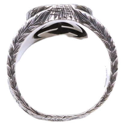 GUCCI Ag925 Interlocking G Arabesque Ring Silver Size JP 22