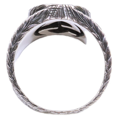 GUCCI Ag925 Interlocking G Arabesque Ring Silver Size JP 22