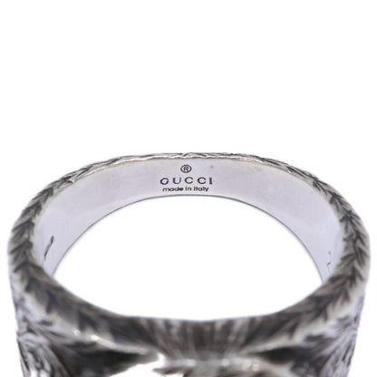 GUCCI Ag925 Interlocking G Arabesque Ring Silver Size JP 22