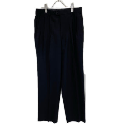 YvesSaintLaurent 2-Tuck Wool Pants Black Size 82