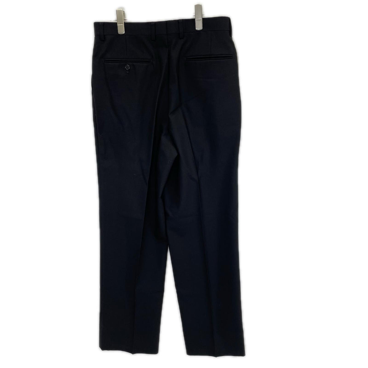 YvesSaintLaurent 2-Tuck Wool Pants Black Size 82
