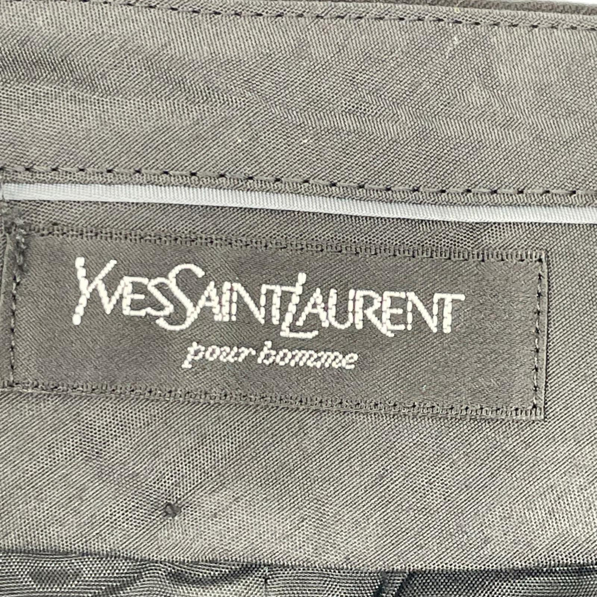 YvesSaintLaurent 2-Tuck Wool Pants Black Size 82