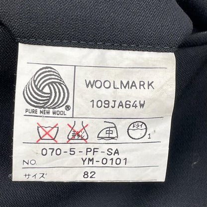 YvesSaintLaurent 2-Tuck Wool Pants Black Size 82