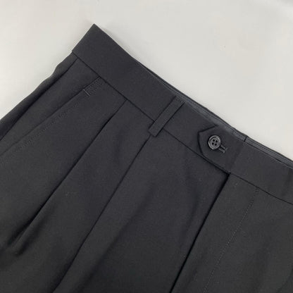 YvesSaintLaurent 2-Tuck Wool Pants Black Size 82