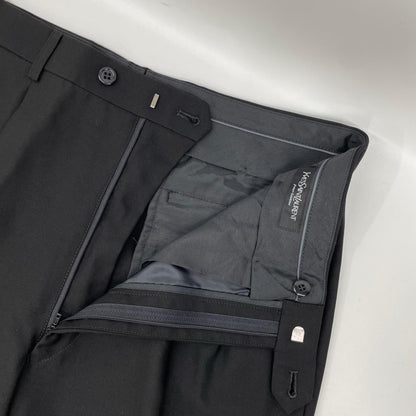YvesSaintLaurent 2-Tuck Wool Pants Black Size 82