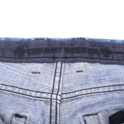 Chrome hearts CRS BTN Cross Ball Button Denim Pants Size 30