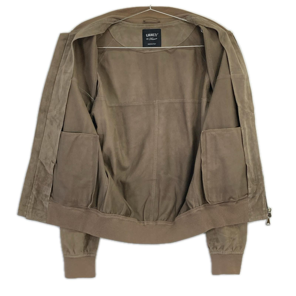 EMMETI MARCUS Suede Blouson Jacket Beige Size 44