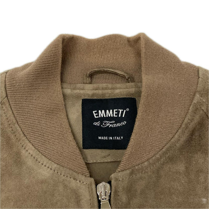 EMMETI MARCUS Suede Blouson Jacket Beige Size 44