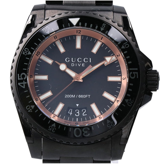 GUCCI YA136213 G-Dive Date Quartz Stainless Steel Watch