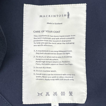 MACKINTOSH GR-1002D Cotton Balmacaan Coat Navy Size 34