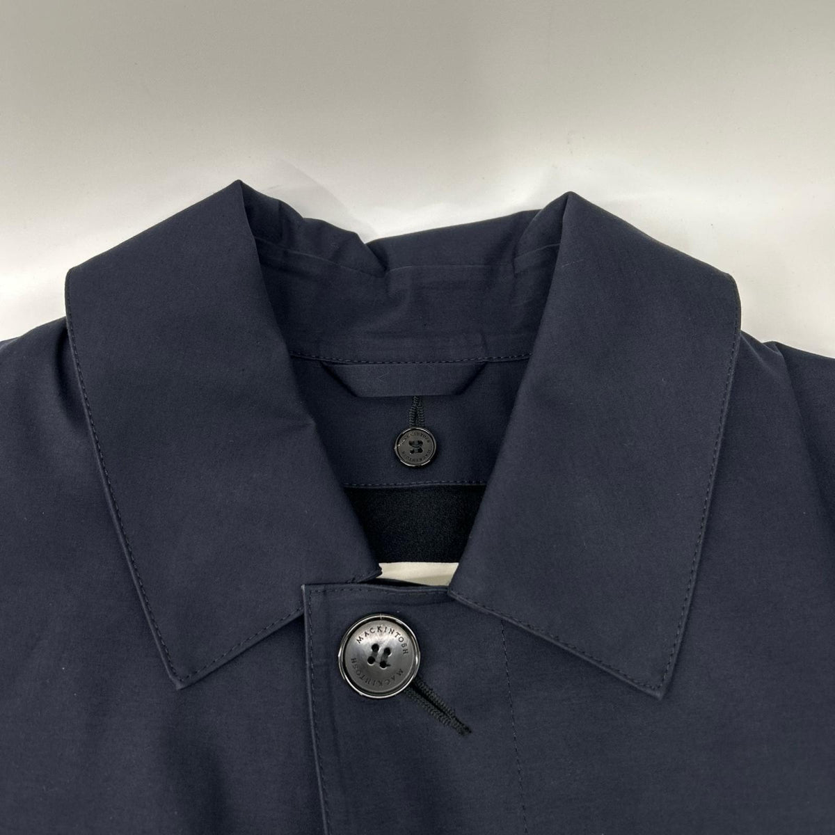 MACKINTOSH GR-1002D Cotton Balmacaan Coat Navy Size 34