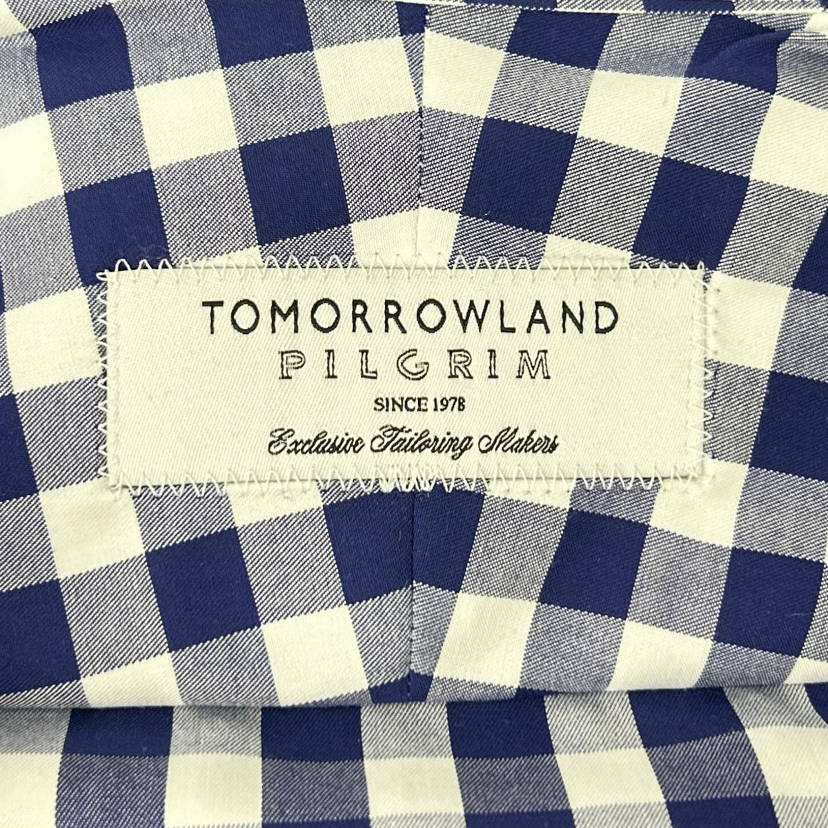 TOMORROWLAND PILGRIM Check Button-Down Black White Shirt Size 38