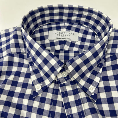 TOMORROWLAND PILGRIM Check Button-Down Black White Shirt Size 38