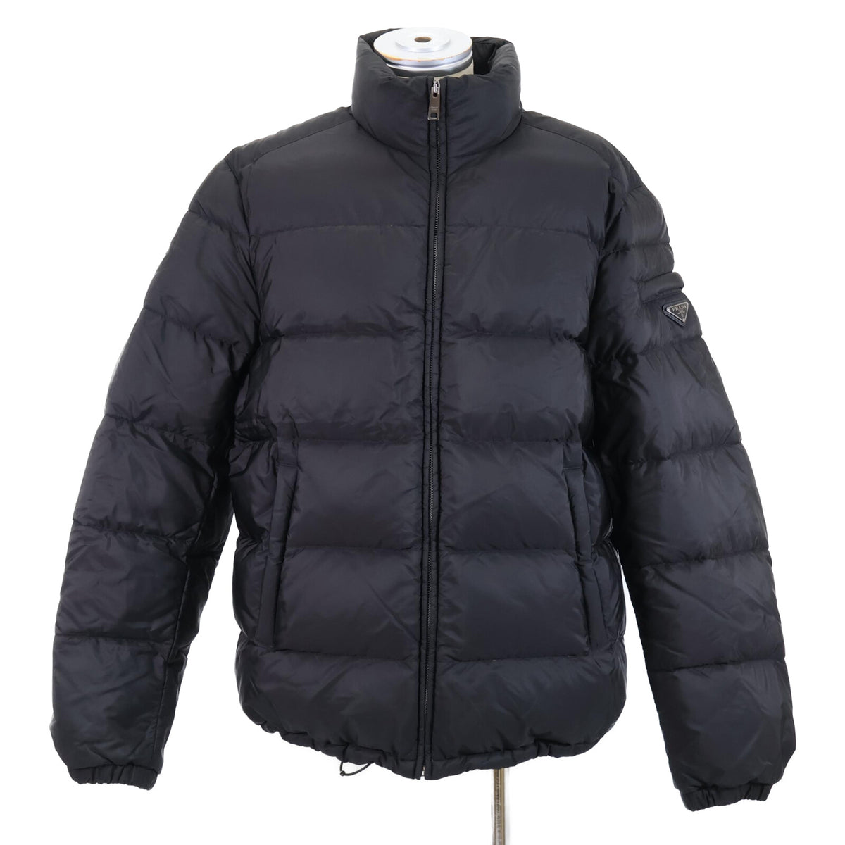 PRADA SGY091 Triangle Logo Down Jacket Black Size 54