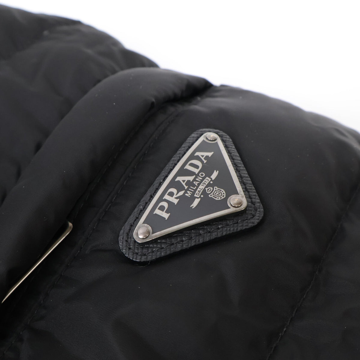 PRADA SGY091 Triangle Logo Down Jacket Black Size 54