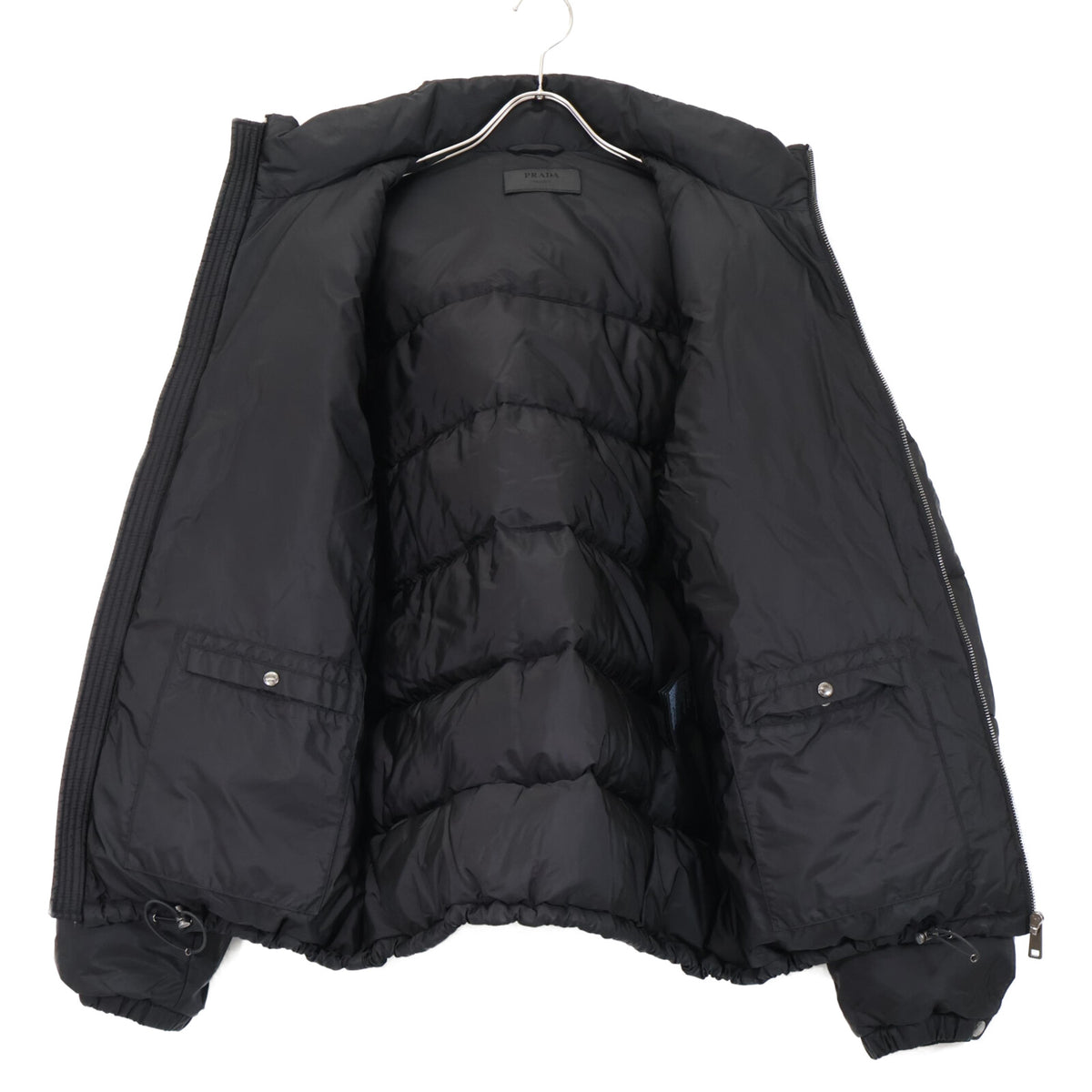 PRADA SGY091 Triangle Logo Down Jacket Black Size 54