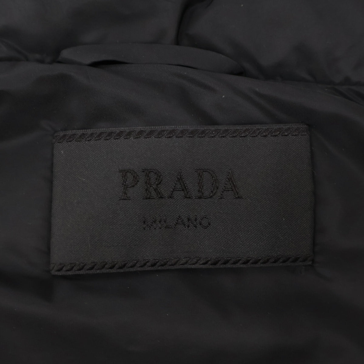 PRADA SGY091 Triangle Logo Down Jacket Black Size 54