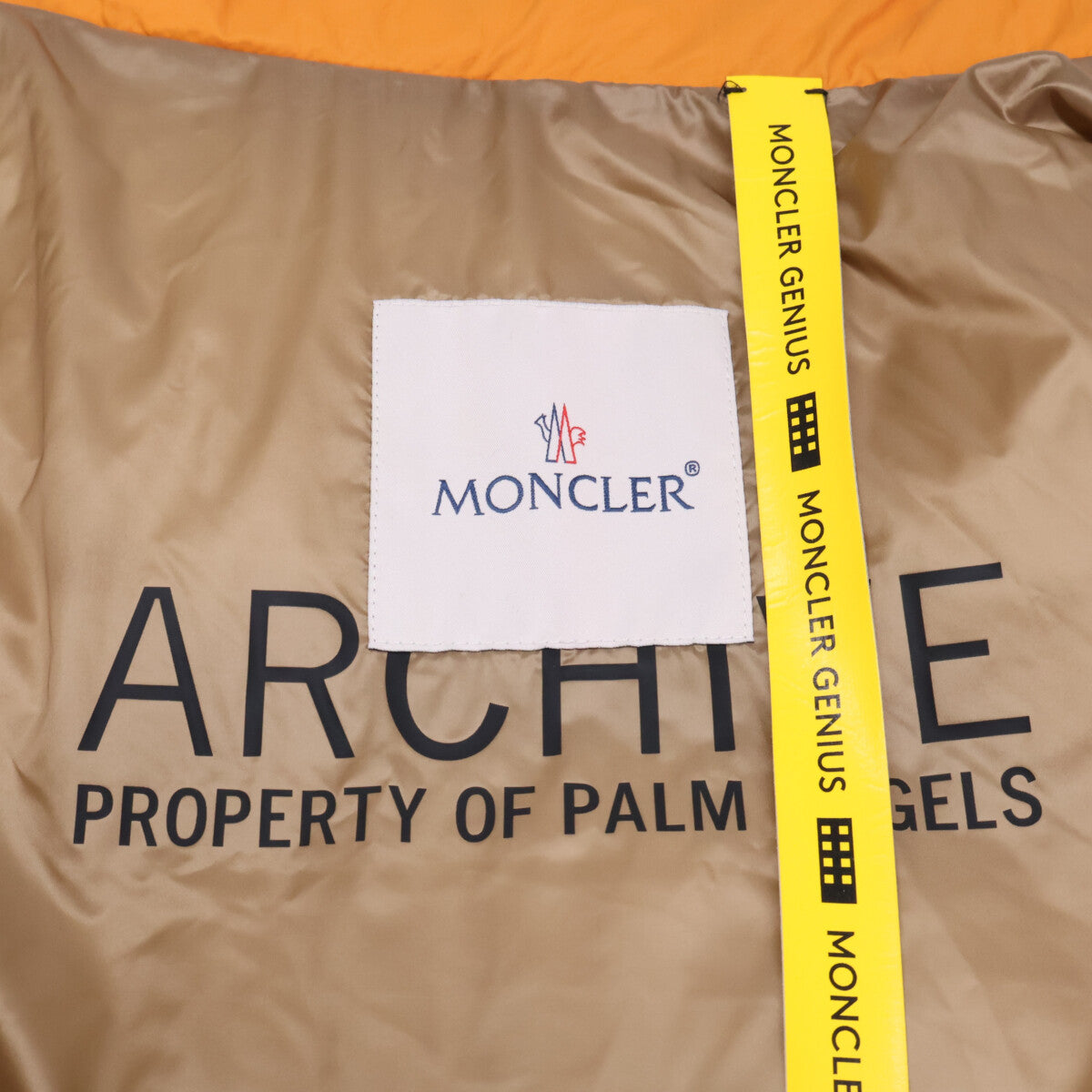 MONCLER GENIUS Palm Angels ANTORA Down Jacket Orange Size 0