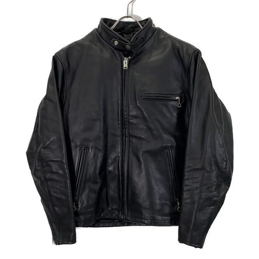 schott Fleece Lined Single Rider's Jacket Black Size 38