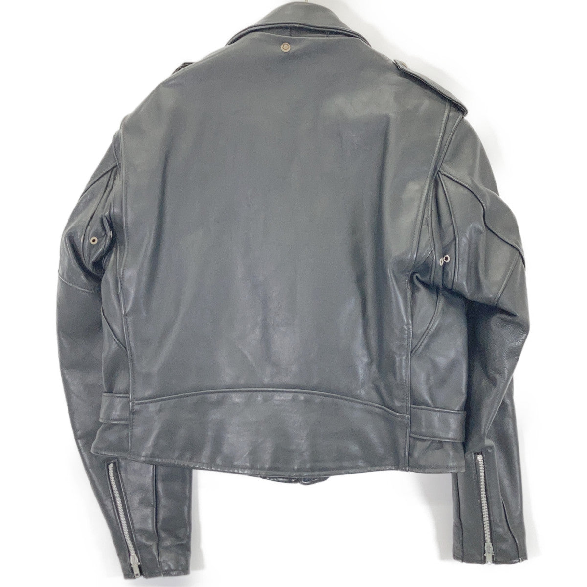 USA Schott 618 Double Rider Leather Jacket Black Size 44