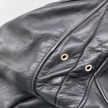 USA Schott 618 Double Rider Leather Jacket Black Size 44