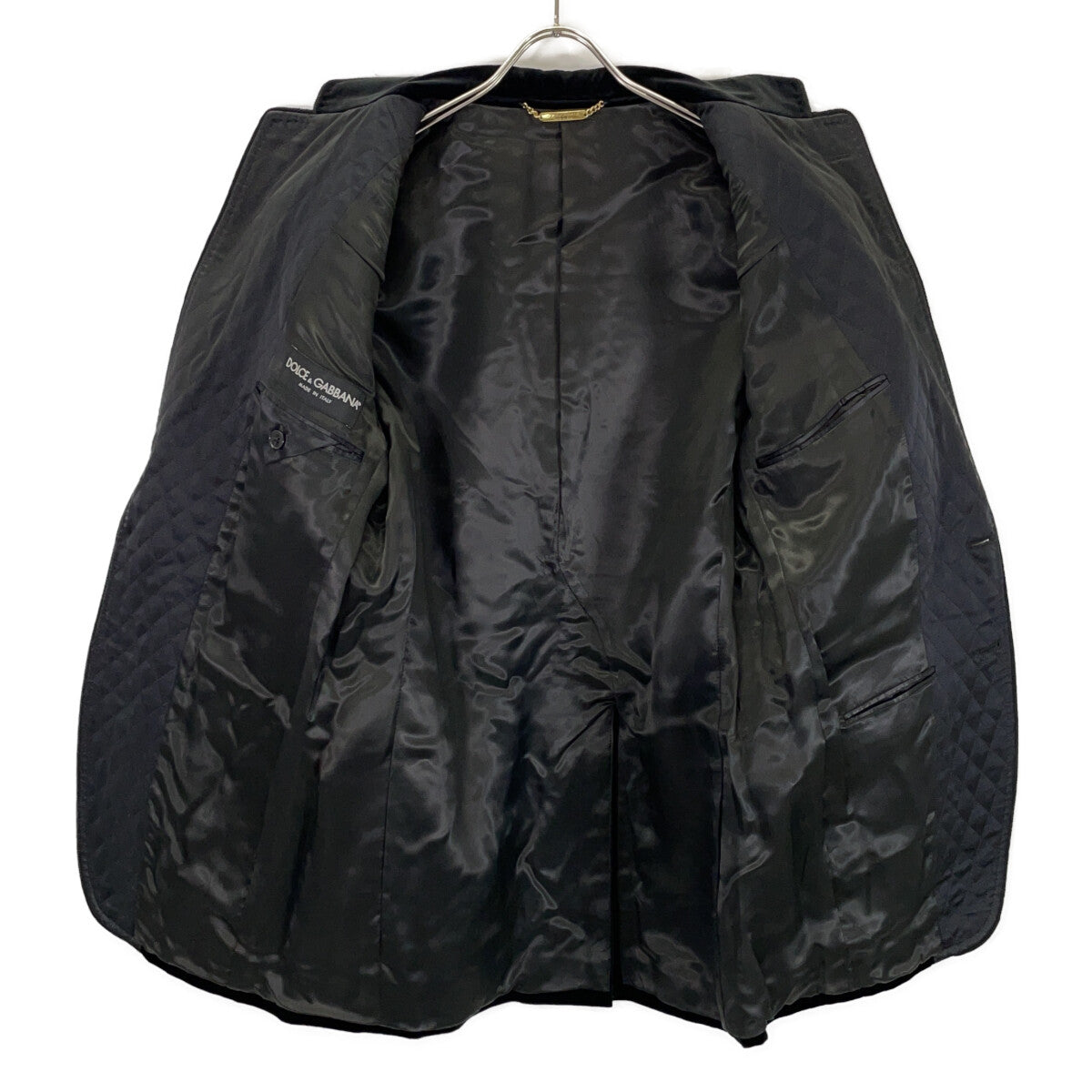DOLCE&GABBANA Black Velour Tailored Blazer