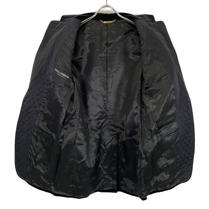 DOLCE&GABBANA Black Velour Tailored Blazer