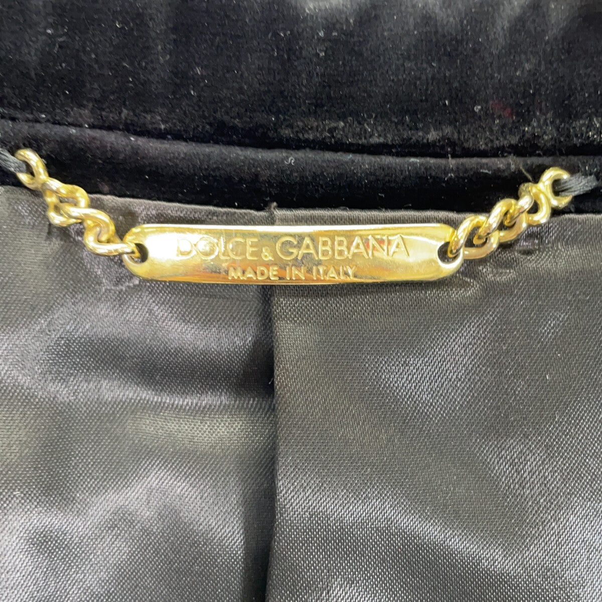 DOLCE&GABBANA Black Velour Tailored Blazer