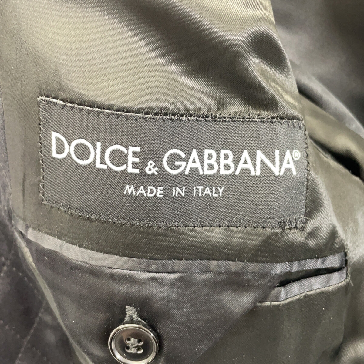 DOLCE&GABBANA Black Velour Tailored Blazer