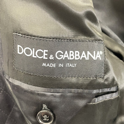 DOLCE&GABBANA Black Velour Tailored Blazer