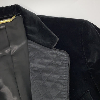 DOLCE&GABBANA Black Velour Tailored Blazer