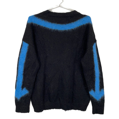 OFF-WHITE Mohair Knit Cardigan Black/Blue Size XS