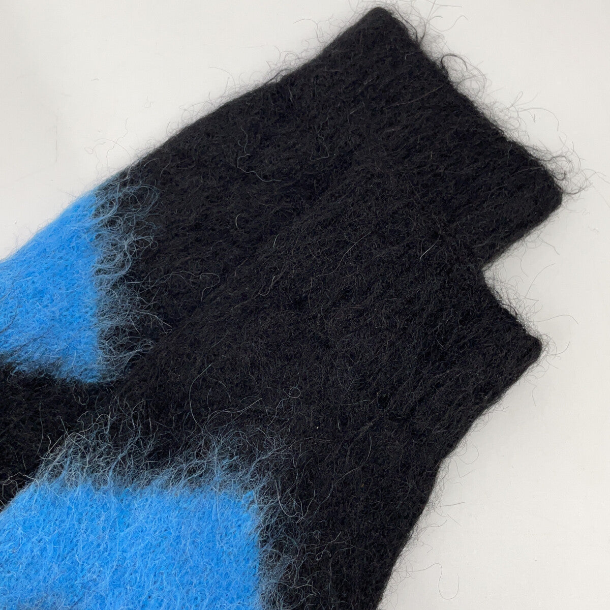 OFF-WHITE Mohair Knit Cardigan Black/Blue Size XS