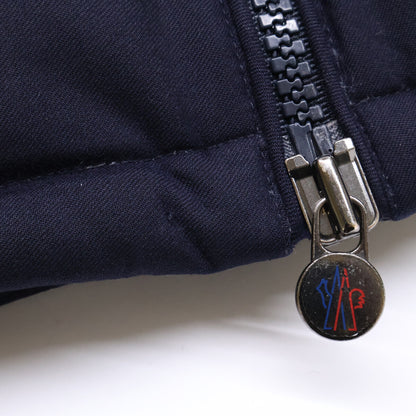 MONCLER MONTGENEVRE Hooded Wool Down Jacket Navy Size 1