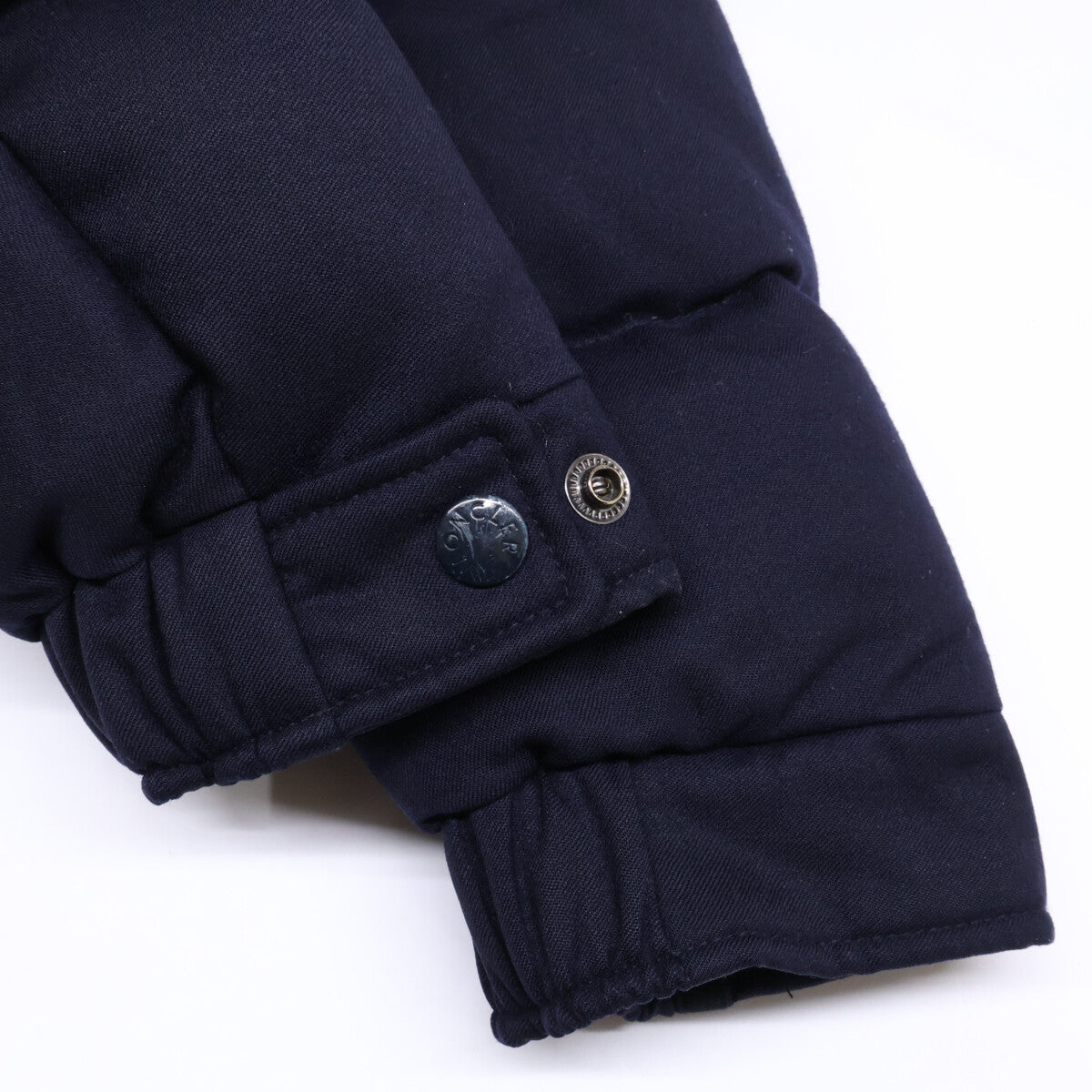 MONCLER MONTGENEVRE Hooded Wool Down Jacket Navy Size 1