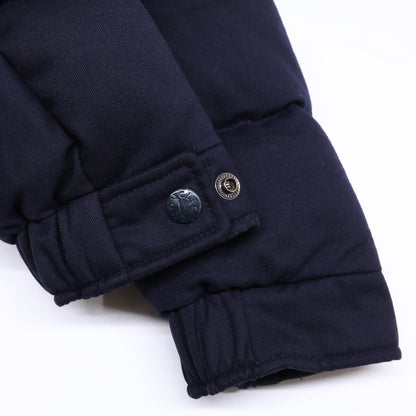 MONCLER MONTGENEVRE Hooded Wool Down Jacket Navy Size 1