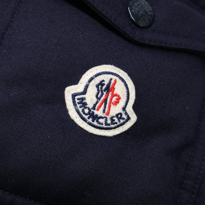 MONCLER MONTGENEVRE Hooded Wool Down Jacket Navy Size 1