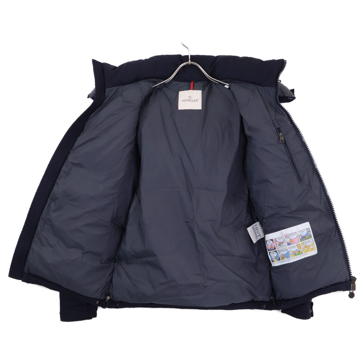 MONCLER MONTGENEVRE Hooded Wool Down Jacket Navy Size 1
