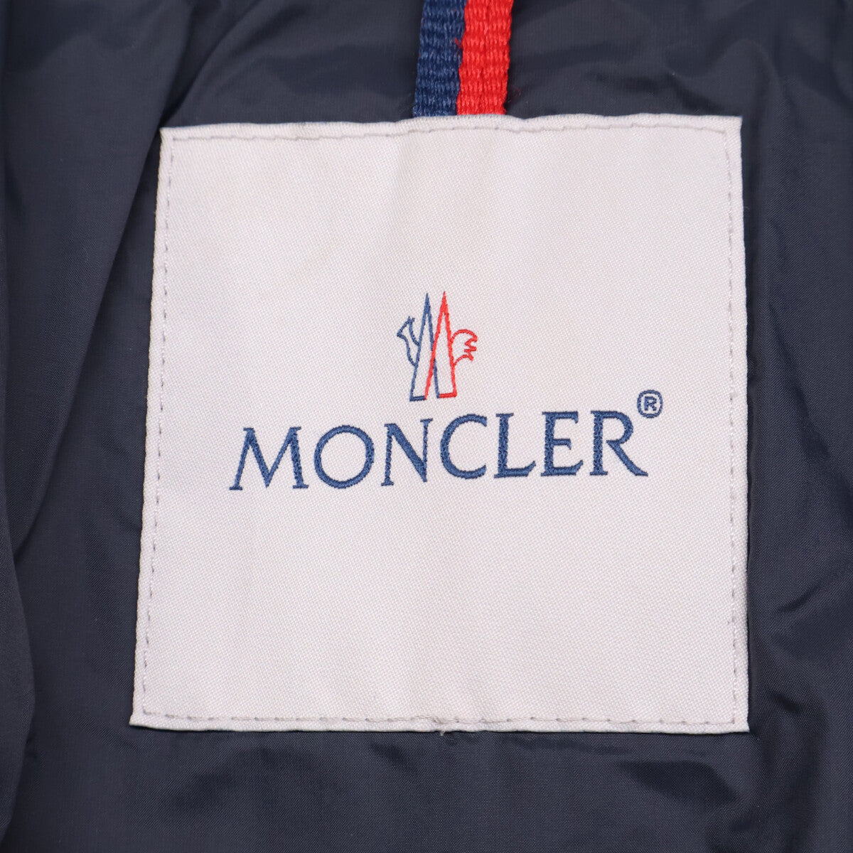 MONCLER MONTGENEVRE Hooded Wool Down Jacket Navy Size 1