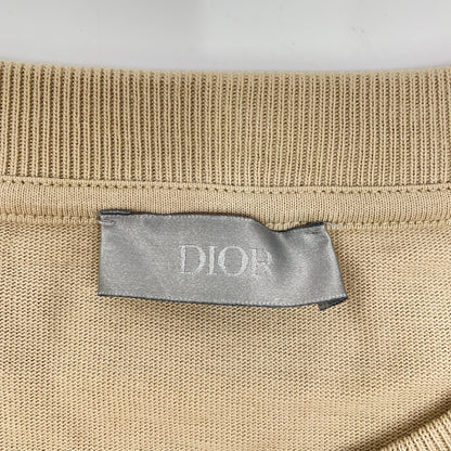 DIOR Cotton Print T-Shirt Beige 483J636B0554 Size S
