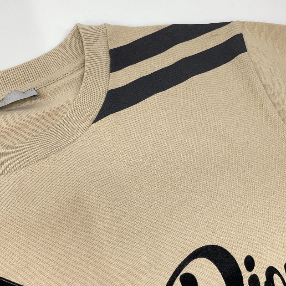 DIOR Cotton Print T-Shirt Beige 483J636B0554 Size S