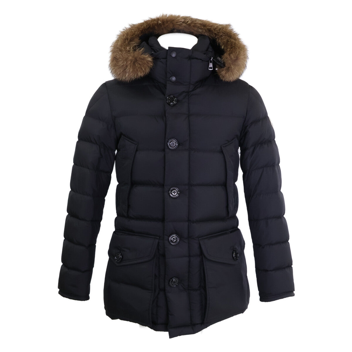 MONCLER CLUNY Hooded Down Jacket Black Size 0