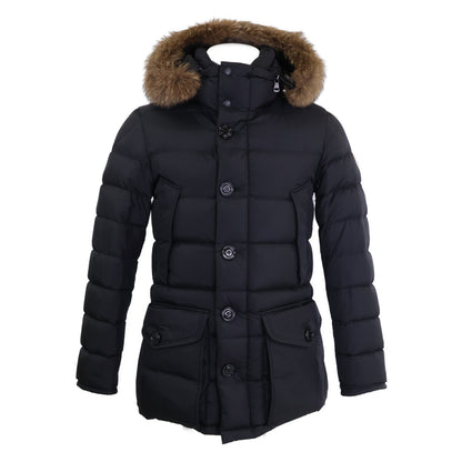 MONCLER CLUNY Hooded Down Jacket Black Size 0