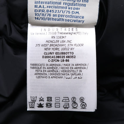 MONCLER CLUNY Hooded Down Jacket Black Size 0