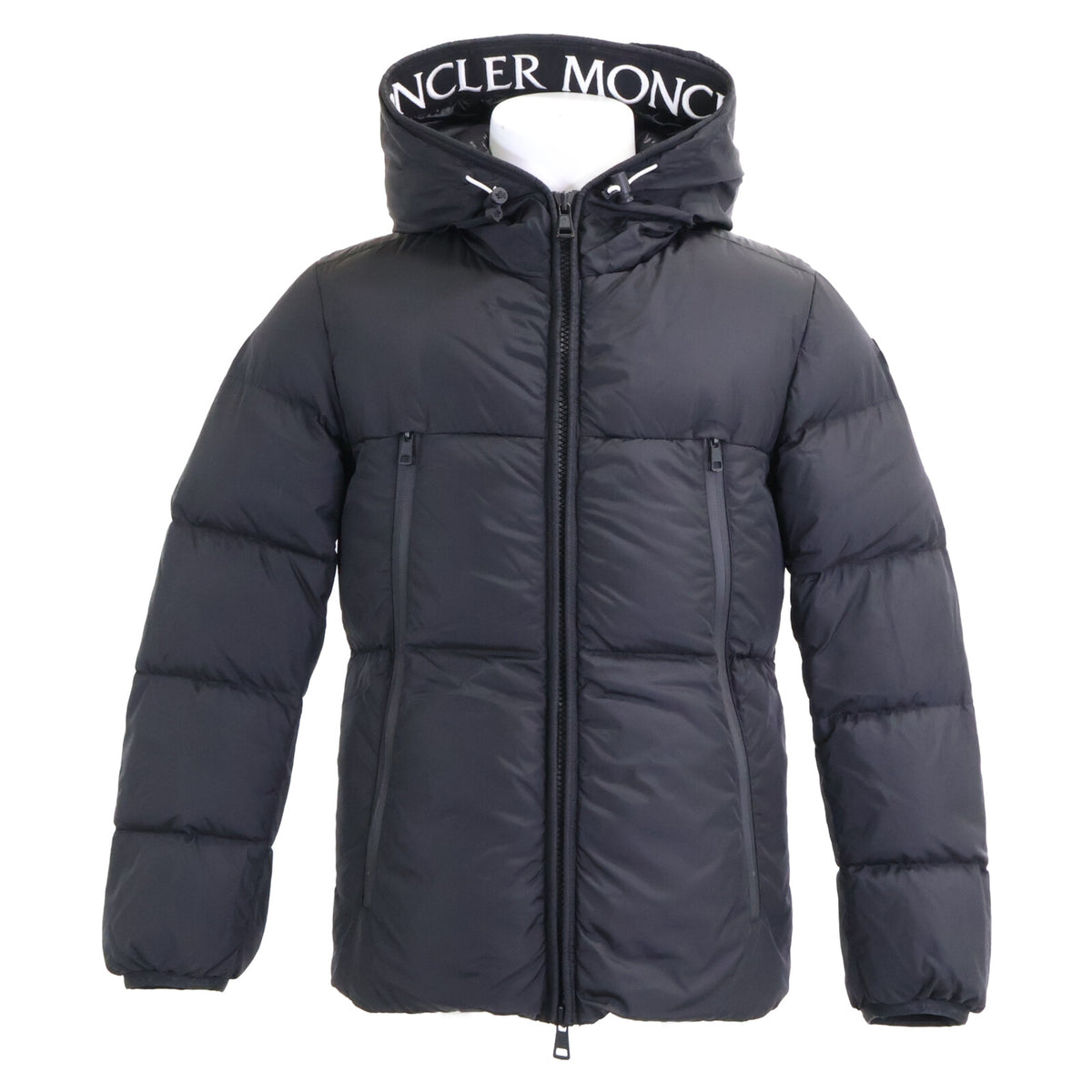MONCLER MONTCLA Inner Logo Hooded Down Jacket Black Size 0