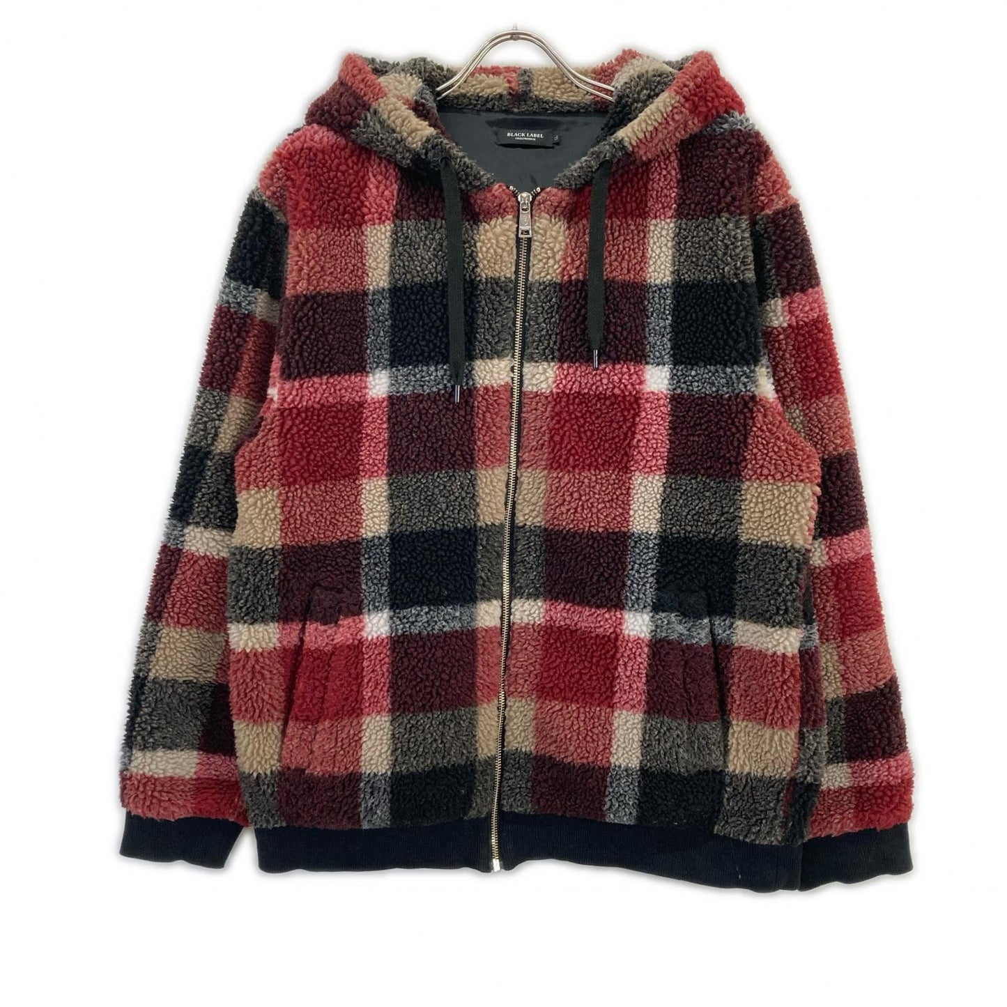 BLACK LABEL CRESTBRIDGE CB Check Boa Jacket Multi Size LL