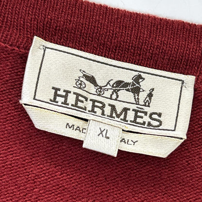 HERMES Runway Cashmere Red Size XL